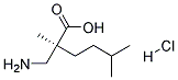 (3S)-AMINOMETHYL-(2S,5)-DIMETHYLHEXANOIC ACID HYDROCHLORIDE Struktur