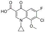 7-Chloro-1-cyclopropyl-6-fluoro-1,4-dihydro-8-methoxy-4-oxoquinoline-3-carboxylic acid Structure