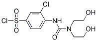 4-[3,3-BIS-(2-HYDROXYETHYL)UREIDO]-3-CHLORO-BENZENESULFONYL CHLORIDE Struktur