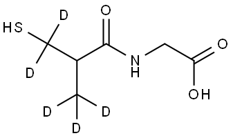 N-(3-MERCAPTO-2-METHYLPROPANOYL)GLYCINE-D5 Struktur