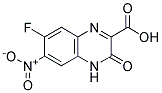 7-FLUORO-3,4-DIHYDRO-6-NITRO-3-OXOQUINOXALINE-2-CARBOXYLIC ACID Structure
