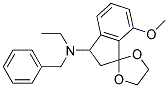 3-(N-BENZYL-N-ETHYLAMINO)-1,1-(ETHYLENEDIOXY)-7-METHOXYINDAN Struktur