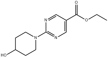 Ethyl 2-(4-hydroxypiperidin-1-yl)pyrimidine-5-carboxylate Structure