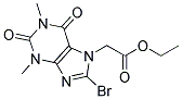 ETHYL 2-(8-BROMO-1,3-DIMETHYL-2,6-DIOXO-2,3,6,7-TETRAHYDRO-1H-PURIN-7-YL)ACETATE, TECH Struktur