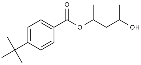 4-hydroxypentan-2-yl-4-tertbutylbenzoate Struktur