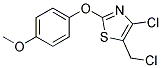 4-CHLORO-5-CHLOROMETHYL-2-(4-METHOXYPHENOXY)THIAZOLE Struktur