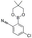4-CHLORO-2-(5,5-DIMETHYL-1,3,2-DIOXABORINAN-2-YL)BENZONITRILE Structure