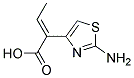 (E)-2-(2-aminothiazol-4-yl)but-2-enoic acid Struktur