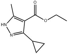 ethyl 5-cyclopropyl-3-methyl-1H-pyrazole-4-carboxylate Struktur