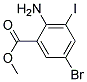 Methyl 2-amino-5-bromo-3-iodobenzoic acid Struktur