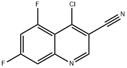 4-CHLORO-5,7-DIFLUORO-QUINOLINE-3-CARBONITRILE Struktur