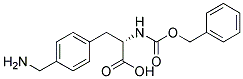 (2S)-3-[4-(aminomethyl)phenyl]-2-{[(benzyloxy)carbonyl]amino}propanoic acid Struktur