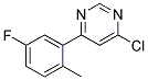 4-Chloro-6-(5-fluoro-2-methyl-phenyl)-pyrimidine Struktur