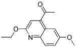 4-ACETYL-2-ETHOXY-6-METHOXYQUINOLINE Struktur