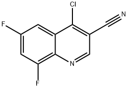 4-CHLORO-6,8-DIFLUORO-QUINOLINE-3-CARBONITRILE Struktur