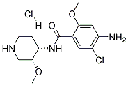 CIS-4-AMINO-5-CHLORO-2-METHOXY-N-(3-METHOXY-PIPERIDIN-4-YL)-BENZAMIDE HYDROCHLORIDE Struktur