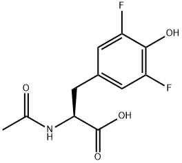 N-ACETYL-3,5-DIFLUORO-DL-TYROSINE Struktur