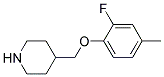 4-(2-Fluoro-4-methyl-phenoxymethyl)-piperidine Struktur