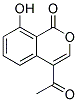 4-ACETYL-1-OXO-1H-BENZO(C)PYRAN-8-OL Struktur