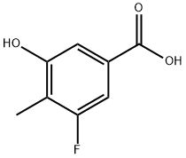 3-FLUORO-4-METHYL-5-HYDROXYBENZOIC ACID Struktur