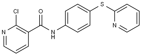 (2-CHLORO(3-PYRIDYL))-N-(4-(2-PYRIDYLTHIO)PHENYL)FORMAMIDE Struktur