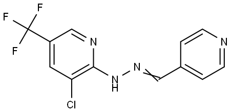 ISONICOTINALDEHYDE N-[3-CHLORO-5-(TRIFLUOROMETHYL)-2-PYRIDINYL]HYDRAZONE Struktur