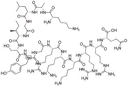 LYS-ALA-LEU-GLY-ILE-SER-TYR-GLY-ARG-LYS-LYS-ARG-ARG-GLN Struktur