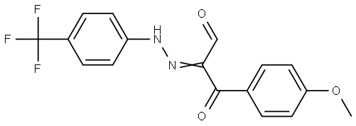 3-(4-METHOXYPHENYL)-3-OXO-2-(2-[4-(TRIFLUOROMETHYL)PHENYL]HYDRAZONO)PROPANAL Struktur