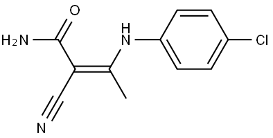 3-(4-CHLOROANILINO)-2-CYANO-2-BUTENAMIDE Struktur