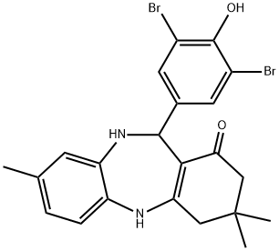 2,10-DIAZA-9-(3,5-DIBROMO-4-HYDROXYPHENYL)-5,5,13-TRIMETHYLTRICYCLO[9.4.0.0(3,8)]PENTADECA-1(11),3(8),12,14-TETRAEN-7-ONE Structure