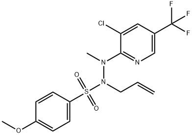 N-ALLYL-N'-[3-CHLORO-5-(TRIFLUOROMETHYL)-2-PYRIDINYL]-4-METHOXY-N'-METHYLBENZENESULFONOHYDRAZIDE Structure