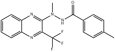 N',4-DIMETHYL-N'-[3-(TRIFLUOROMETHYL)-2-QUINOXALINYL]BENZENECARBOHYDRAZIDE Struktur