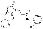 3-[(5E)-5-BENZYLIDENE-4-OXO-2-THIOXO-1,3-THIAZOLIDIN-3-YL]-N-(2-HYDROXYPHENYL)PROPANAMIDE Struktur