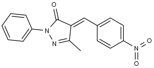 3-METHYL-4-((4-NITROPHENYL)METHYLENE)-1-PHENYL-2-PYRAZOLIN-5-ONE Struktur
