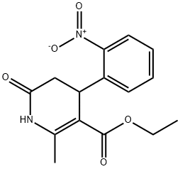 ETHYL 2-METHYL-4-(2-NITROPHENYL)-6-OXO-1,4,5,6-TETRAHYDRO-3-PYRIDINECARBOXYLATE Struktur