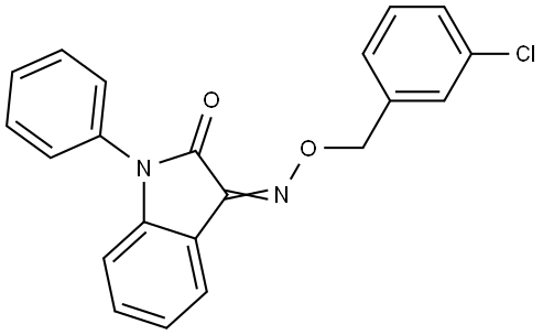 1-PHENYL-1H-INDOLE-2,3-DIONE 3-[O-(3-CHLOROBENZYL)OXIME] Struktur