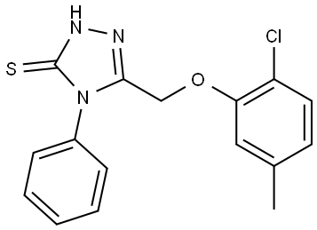 3-((2-CHLORO-5-METHYLPHENOXY)METHYL)-4-PHENYL-1,2,4-TRIAZOLINE-5-THIONE Struktur