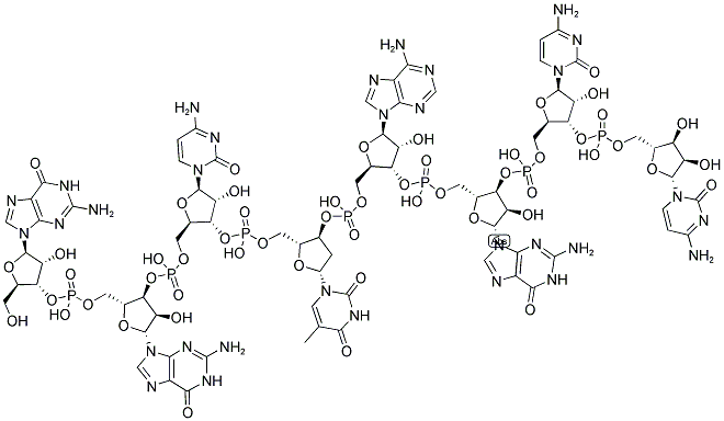GGCTAGCC, 5'-NON-PHOSPHORYLATED Struktur