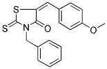 (5E)-3-BENZYL-5-(4-METHOXYBENZYLIDENE)-2-THIOXO-1,3-THIAZOLIDIN-4-ONE Struktur