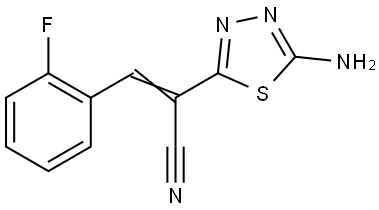 2-(5-AMINO-1,3,4-THIADIAZOL-2-YL)-3-(2-FLUOROPHENYL)ACRYLONITRILE Struktur