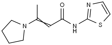 3-(1-PYRROLIDINYL)-N-(1,3-THIAZOL-2-YL)-2-BUTENAMIDE Struktur