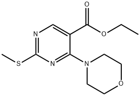 ETHYL 2-(METHYLSULFANYL)-4-MORPHOLINO-5-PYRIMIDINECARBOXYLATE Structure