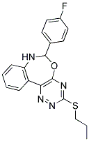 6-(4-FLUOROPHENYL)-3-(PROPYLTHIO)-6,7-DIHYDRO[1,2,4]TRIAZINO[5,6-D][3,1]BENZOXAZEPINE Structure