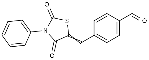 4-[(2,4-DIOXO-3-PHENYL-1,3-THIAZOLIDIN-5-YLIDENE)METHYL]BENZALDEHYDE Struktur