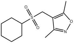 4-[(CYCLOHEXYLSULFONYL)METHYL]-3,5-DIMETHYLISOXAZOLE Struktur