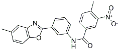 4-METHYL-N-[3-(5-METHYL-BENZOOXAZOL-2-YL)-PHENYL]-3-NITRO-BENZAMIDE Structure
