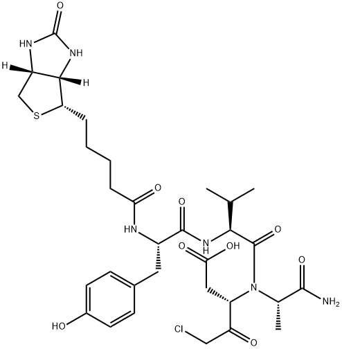BIOTINYL-TYR-VAL-ALA-ASP-CHLOROMETHYLKETONE Structure