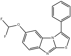 6-(DIFLUOROMETHOXY)-3-PHENYL[1,3]THIAZOLO[3,2-A][1,3]BENZIMIDAZOLE Struktur