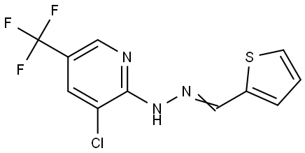 2-THIOPHENECARBALDEHYDE N-[3-CHLORO-5-(TRIFLUOROMETHYL)-2-PYRIDINYL]HYDRAZONE Struktur