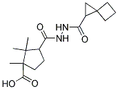 1,2,2-TRIMETHYL-3-([2-(SPIRO[2.3]HEX-1-YLCARBONYL)HYDRAZINO]CARBONYL)CYCLOPENTANECARBOXYLIC ACID Structure